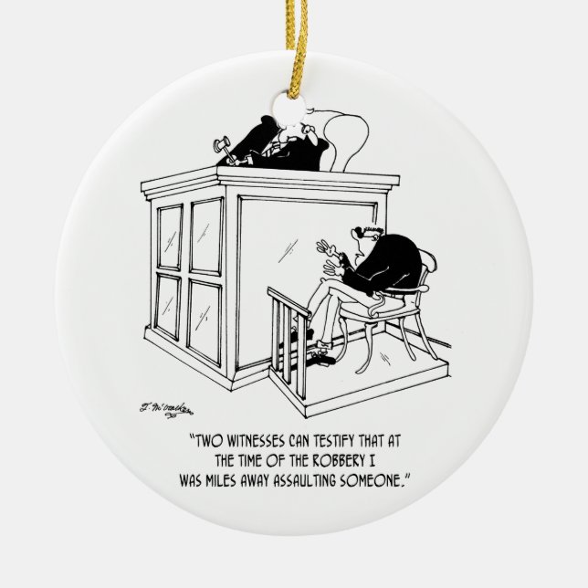 Crime Cartoon 5495 Ceramic Ornament (Front)