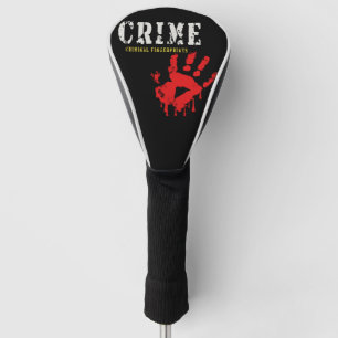 crime-criminal fingerprints Golf Head Cover