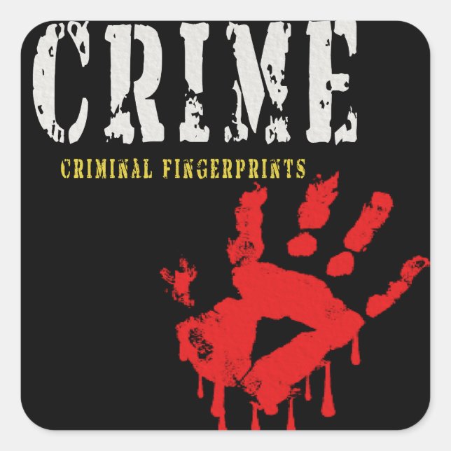 crime-criminal fingerprints Sticker (Front)