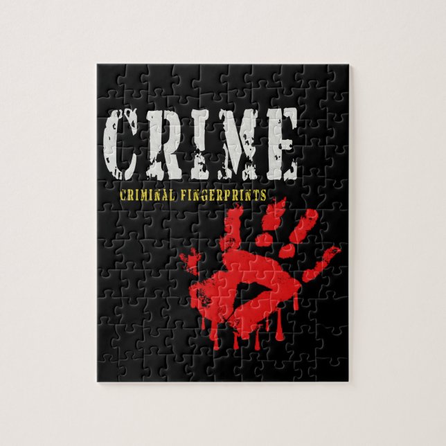 crime - empreintes digitales criminelles Puzzle (Vertical)