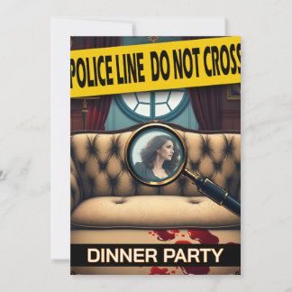 Crime murder mystery whodunit dinner party adults invitation
