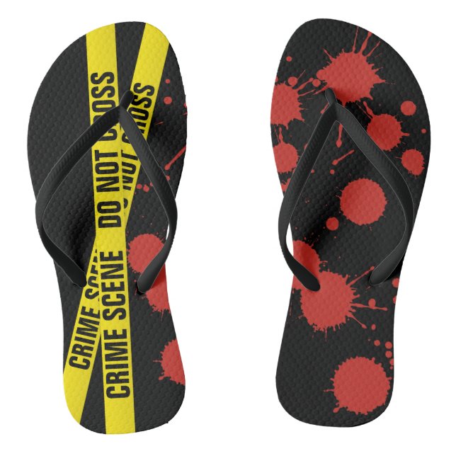 Crime Scene Flip Flops (Footbed)