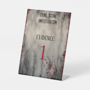 Crime Scene Investigation Birthday Table Number Pedestal Sign