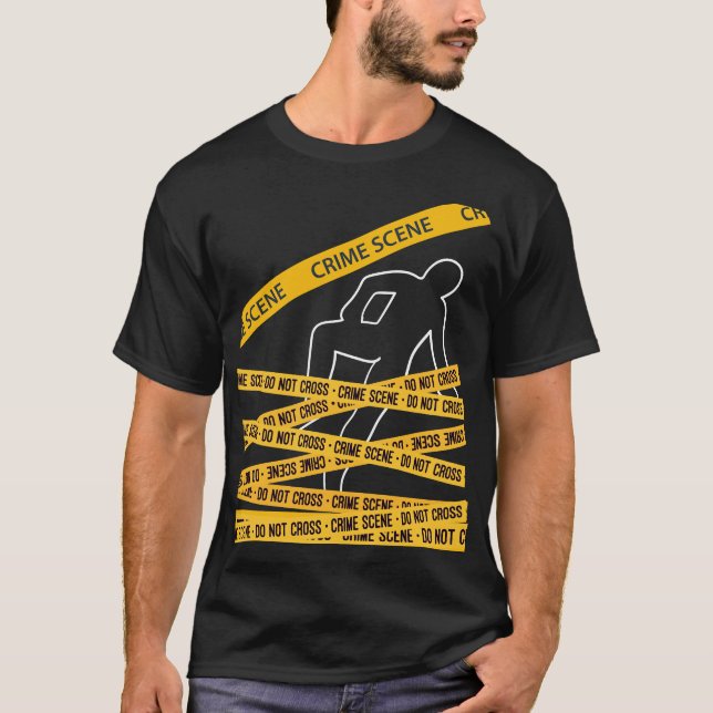  Crime Scene Investigation Tape Design  T-Shirt (Front)