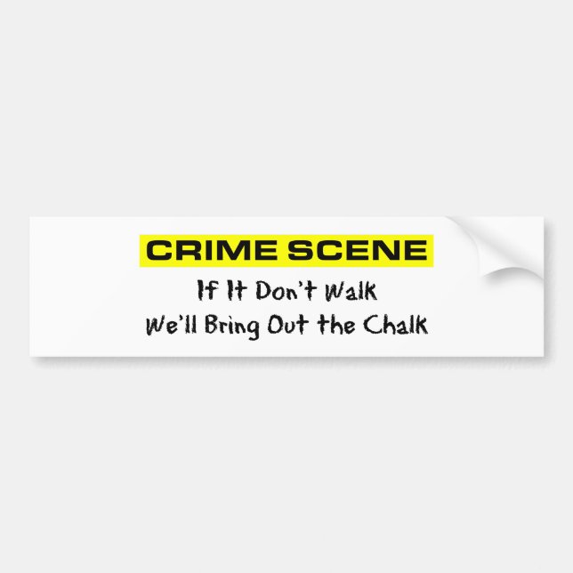 Crime Scene Investigator Bumper Sticker (Front)