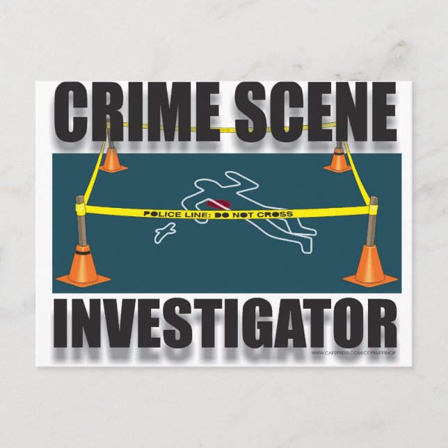 CRIME SCENE INVESTIGATOR POSTCARD (Front)