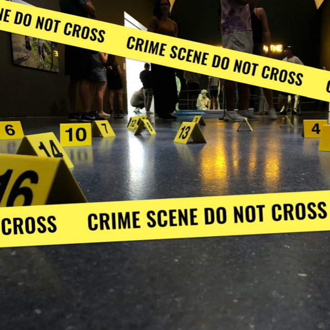 CRIME SCENE police tape crime DO NOT CROSS    Satin Ribbon (Creator Uploaded)