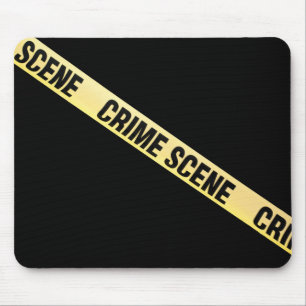 Crime scene ribbon cut out. Transparent background Mouse Pad