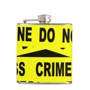 Crime Scene Tape Hip Flask