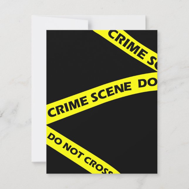 Crime Scene Tape Murder Mystery Party Invitation (Front)