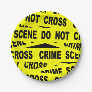 Crime Scene Tape Paper Plate