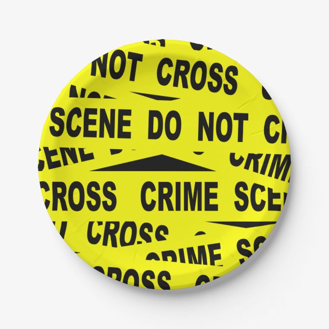 Crime Scene Tape Paper Plate (Front)