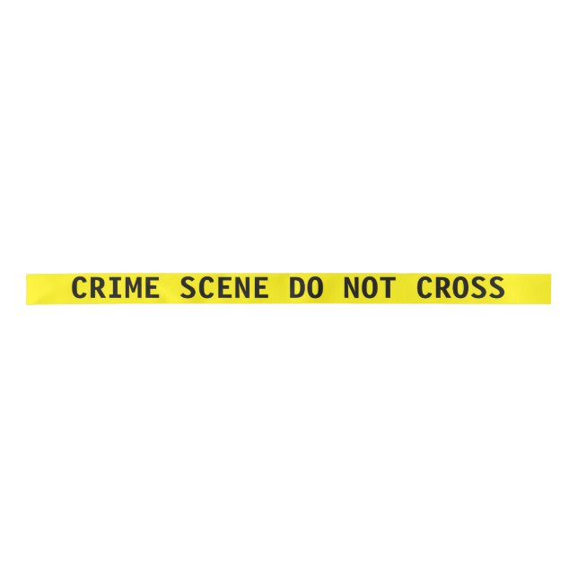 Crime Scene Tape Ribbon Satin Ribbon (Front)