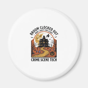 Crime Scene Technician Shirt Funny Halloween Haunt Magnet