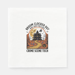Crime Scene Technician Shirt Funny Halloween Haunt Napkin