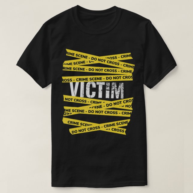 Crime Scene Victime Inspired Murder Mystery Victim T-Shirt (Design Front)