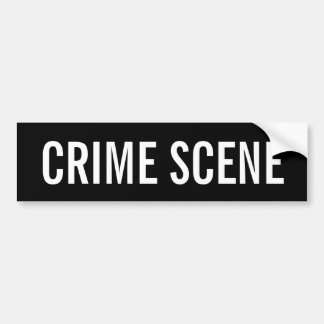 CRIME SCENE - White Logo Emblem Bumper Sticker