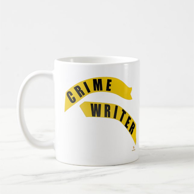 Crime Writer Genre Author Humour Art Design Coffee Mug (Left)