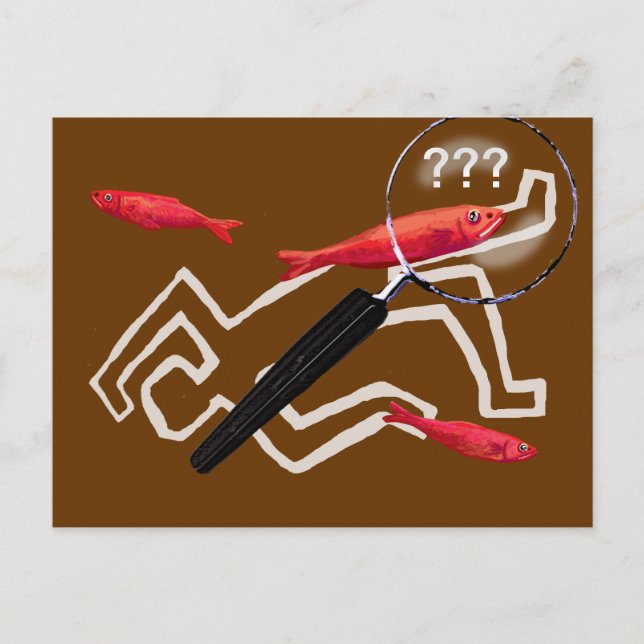 Crime writer - red herrings postcard (Front)