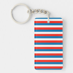 crimea faroe Wichita flag stripes red white blue p Keychain