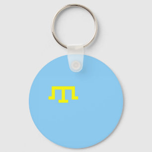 Crimean Tatar people ethnic flag Keychain
