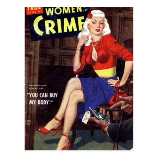 Criminal Blonde Postcard