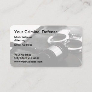 Criminal Defence Attorney Modern Business  Card