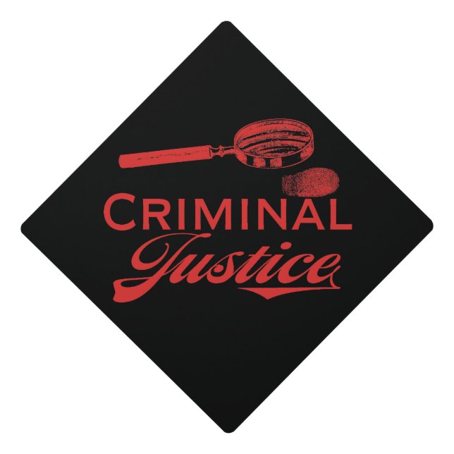 Criminal Justice Degree Graduation Cap Topper (Front)