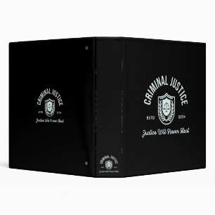 Criminal Justice "Justice Will Never Rest" 2024 Binder
