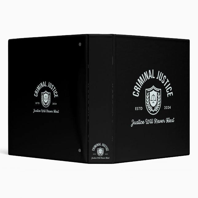 Criminal Justice "Justice Will Never Rest" 2024 Binder (Background)