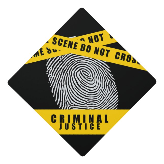 Criminal Justice - Law School Graduation Cap Topper (Front)