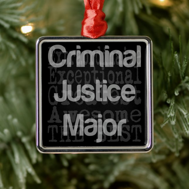 Criminal Justice Major Extraordinaire Metal Ornament (Tree)