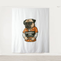 Criminally Cool Pug – Funny Mugshot Dog Design
