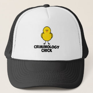 Criminology Chick Trucker Hat