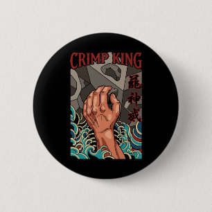Crimp King Climbing Rock Bouldering Adventure  2 Inch Round Button