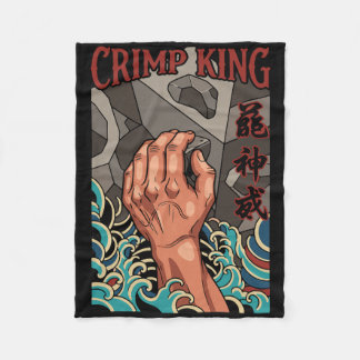 Crimp King Climbing Rock Bouldering Adventure  Fleece Blanket
