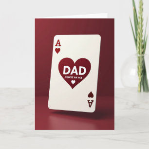 Crimson Ace Dad Fathers Day Card