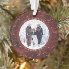 Crimson and Gold Fairy Lights | Two Family Photos