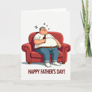 Crimson Armchair Fathers Day Card