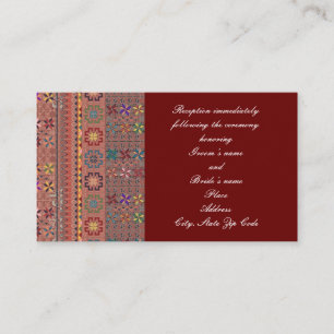 Crimson avec la carte de boîtier Mariage Tatreez c