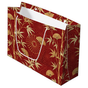 Crimson Bamboo East Asian (2) Large Gift Bag