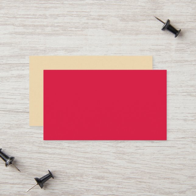 Crimson & Beige Calling Card – Customizable (Front/Back In Situ)