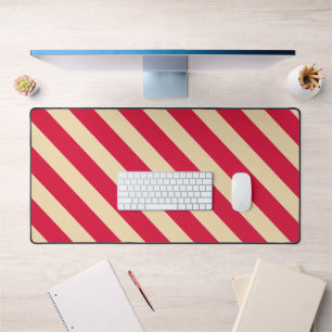 Crimson & Beige Diagonal Stripes Mat – Customize