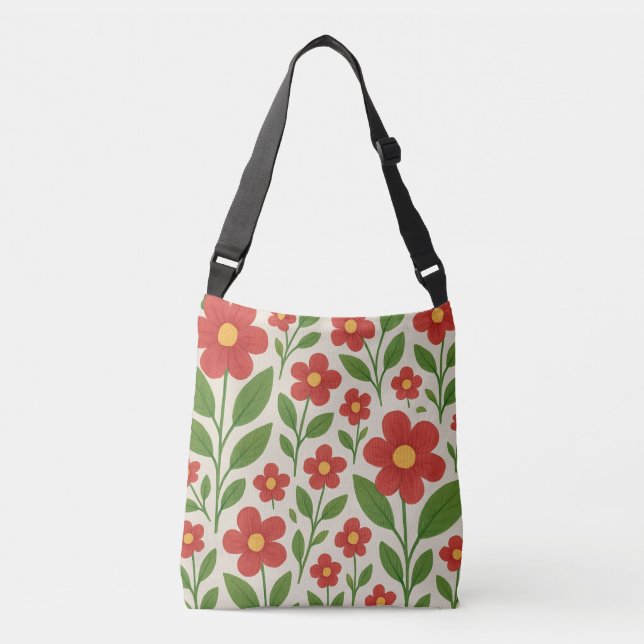 Crimson Bloom Garden Tote bag (Front)