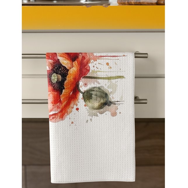 Crimson Bloom Kitchen Towel (Creator Uploaded)