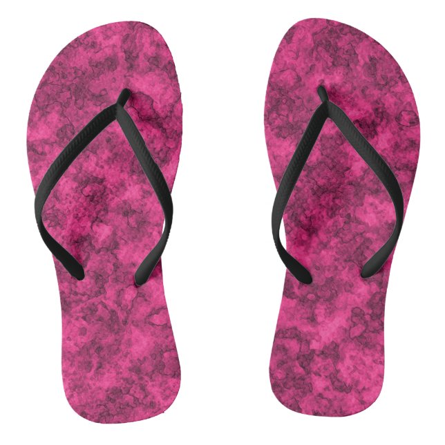 Crimson bright marble pattern flip flops (Footbed)