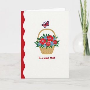 Crimson Butterfly Mother Card
