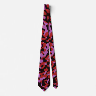 Crimson Camouflage in Lavender Deep Black Tie