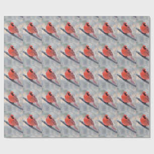 Crimson Cardinal Wrapping Paper