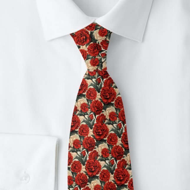Crimson Carnations Tie (Creator Uploaded)